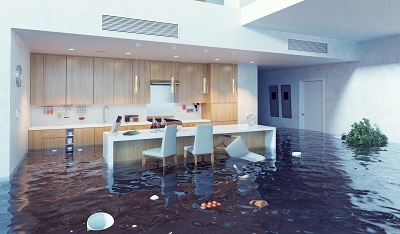Flooded home in St. Sarasota, FL.