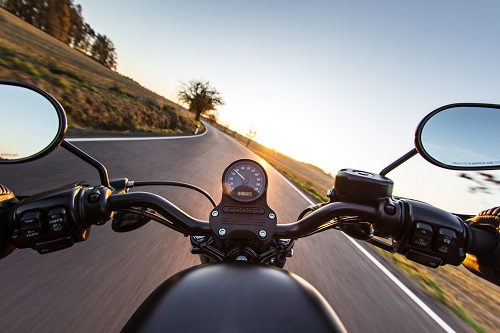 Motorcycle rider in St. Sarasota, FL.